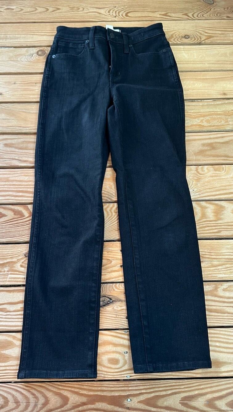 Madewell NWOT Women’s Curvy stovepipe jeans size 25P Black F1